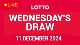 The National Lottery Lotto Draw Live results from Wednesday 11 December 2024  tonights lotto [upl. by Idnod]