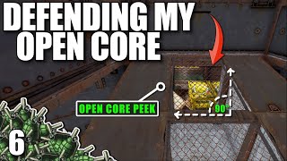 DEFENDING MY NEW OPEN CORE DESIGN FROM A 10 DEEP CLAN  Solo Rust [upl. by Anig]