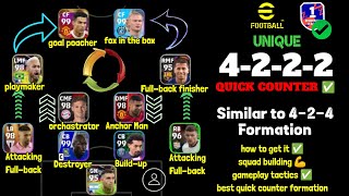 HOW TO PLAY WITH 4222 FORMATION CLOSEST TO 424 FORMATION IN eFOOTBALL MOBILE 2024  ATTACK ✅ [upl. by Vitek]