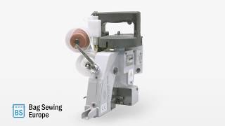 Threading the Looper and needle of the Newlong Industrial NP8 Double thread sewing machine [upl. by Yt]