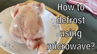 How to defrost meat using microwave  With subtitles [upl. by Notlih178]