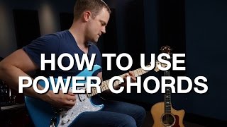 How To Use Power Chords  Rhythm Guitar Lesson 3 [upl. by Enilesor]