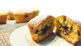 Muffins de mandarina y chocolate ¡en licuadora  MONO 1981 [upl. by Gent]