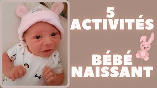 5 idées dACTIVITÉS pour BÉBÉ NAISSANT  1 mois  Développement de lenfant [upl. by Norret]