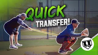 Faster Pop Time Baseball Catching Transfer amp Throwing Drills amp Exercises [upl. by Ellyn]