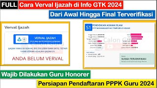 FULL Cara Verval Ijazah di Info GTK untuk Pendaftaran PPPK Guru 2024 amp Link untuk Verval Ijazah S1 [upl. by Ainoyek]