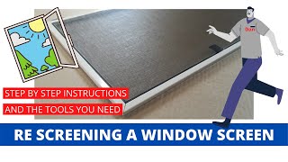 Window Screen ReScreening Project [upl. by Kcirdlek]