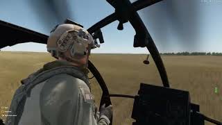 ARMA Reforger  AH6J Littlebird Attack run training HOTAS TrackIR [upl. by Jenne]