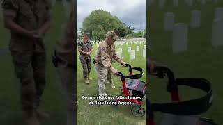 Dennis visits our fallen heroes at Rock Island Arsenal ww2history heroes [upl. by Ednalrim]