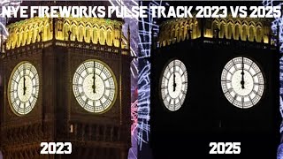 NYE London Fireworks 2025 VS 2023 Pulse Track Mine VS BBC [upl. by Blinny]