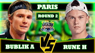 🔴LIVE Bublik A vs Rune H • Rolex Paris Masters round2 tennis wta atp Bublik Rune [upl. by Enylodnewg361]