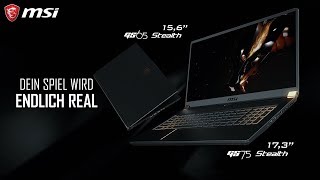 MSI GS75 Stealth  Dein Spiel wird endlich REAL [upl. by Genia]