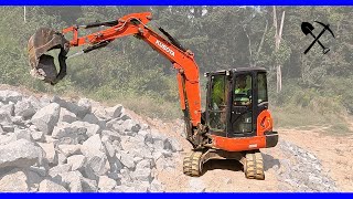 Mini Excavator amp Skid Steer Rip Rap on a Hillside [upl. by Debor]