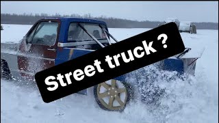 Taking my lowered 4x4 quotstreetquot truck out in the snow [upl. by Harbard]