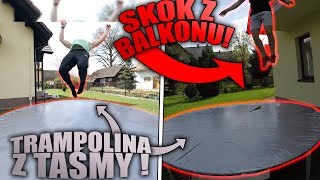 TRAMPOLINA Z TAŚMY KLEJĄCEJ 400 WARSTW TAŚMY działa [upl. by Quintana867]