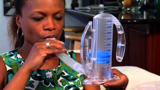 How To Use An Incentive Spirometer Or Respirometer [upl. by Nylodnewg]