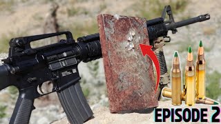 Episode2M16 Penetration power with steel palate556 ammo test greenTip M855a1 and black Tip [upl. by Cybill]