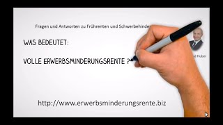 Video Volle Erwerbsminderungsrente FAQ [upl. by Fowle]