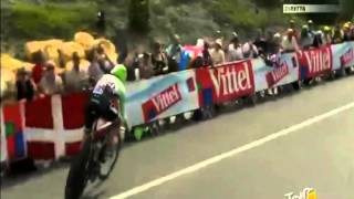 Bauke Mollema Crash Embrun Chorges Tour de France 2013 [upl. by Etteragram125]