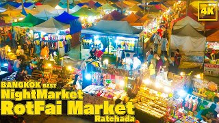 Best MarketRatchada Rot Fai Train Night Market STREET FOOD MARKET [upl. by Aldarcy]