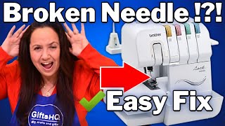 Brother 1034DX Serger  How to Change  Replace Needles Easy [upl. by Ykroc]