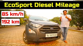 We got 268 kmpl from the Ford EcoSport Diesel in terms of fuel economy  2020 EcoSport BS6 Mileage [upl. by Ecela]