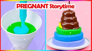 🥵 PREGNANT Storytime 🌈 Satisfying Colorful Cake Decorating Recipe From Chocolate [upl. by Aneleve]