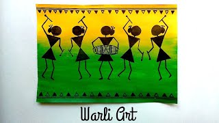 Warli Painting for beginners Tutorial Warli art step by step guide warliart [upl. by Yenreit231]