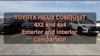 Toyota Hilux Conquest 4x2 and 4x4 Exterior and Interior Comparison [upl. by Orly]