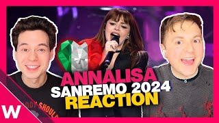 🇮🇹 Annalisa  quotSinceramentequot Sanremo 2024  Eurovision Italy Reaction [upl. by Ulu148]