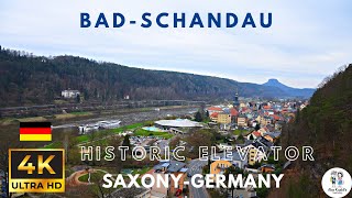 Bad Schandau Historic Elevator Walk Tour  Saxon Switzerland  Germany  4K  UltraHD [upl. by Cutlip]