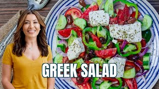 Easy Traditional Greek Salad Recipe [upl. by Ailalue584]