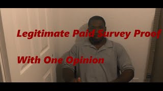 Legitimate Paid Surveys Proof With One Opinion [upl. by Bordy319]