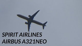 Spirit Airlines Airbus A321neo N712NK approaching BDLKBDL Bradley Intl RWY 24 [upl. by Nikolai]