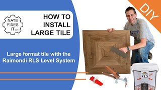 DIY Tile Install with Raimondi RLS Level System  How to install tile  large format tile [upl. by Eenafit]