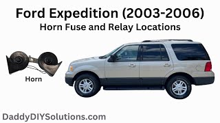 2003 2004 2005 2006 Ford Expedition Horn Fuse and Horn Relay Locations [upl. by Chemarin]