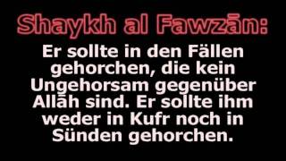 Shaykh al Fawzan Gehorsam gegenüber dem Herrscher im Land der Kuffar [upl. by Ahgiela]