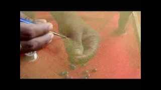 Aari  Zari Hand Embroidery  Basic Chain Stitch tutorial [upl. by Euqinommod3]