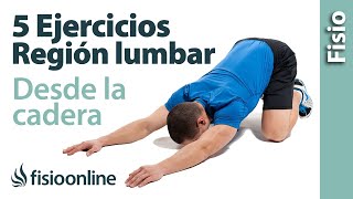 5 EJERCICIOS para MEJORAR tus LUMBARES desde las caderas [upl. by Enihsnus]