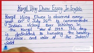 Kargil Vijay Diwas Essay In englishessay on kargil vijay diwasessay on kargil vijay diwas [upl. by Rutra]