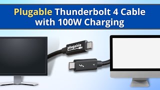 Plugable Thunderbolt 4 Cable with 100W Charging [upl. by Jovi]