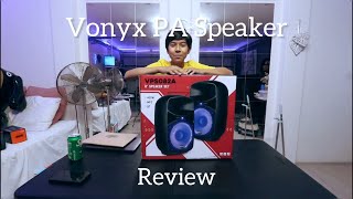 Vonyx VPS082A PA Party Speaker Unboxing  Review [upl. by Noryv]