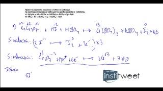 ejercicio resuelto ajuste de reacciones método ión electrón en medio ácido [upl. by Avevoneg]