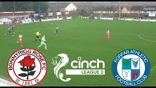 Bonnyrigg Rose vs Forfar Athletic  cinch L2  181123 [upl. by Sisto438]