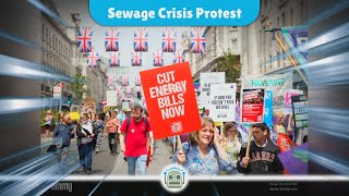 Thousands March in London Demanding Clean Water Amid Sewage Crisis [upl. by Niledam]