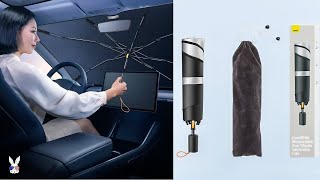 Baseus Car Windshield Sunshades Cover  Front Window Sun Protection [upl. by Ayouqes]