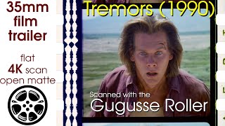 Tremors 1990 35mm film trailer flat open matte 4K CROPPED [upl. by Rapsag]