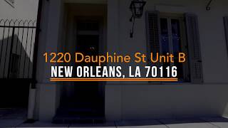 New Orleans Luxury Real Estate 1220 Dauphine Street B New Orleans [upl. by Adnaluoy]