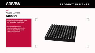 Arrow Product Insights  ARRadio Eval Board AD9361 and ADP2164 [upl. by Schalles]