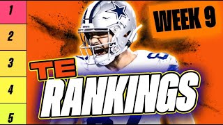 🔥 NEW Top 15 TE RANKINGS for Week 9 Fantasy Football 🚀  Fantasy Football Rankings [upl. by Leahci]